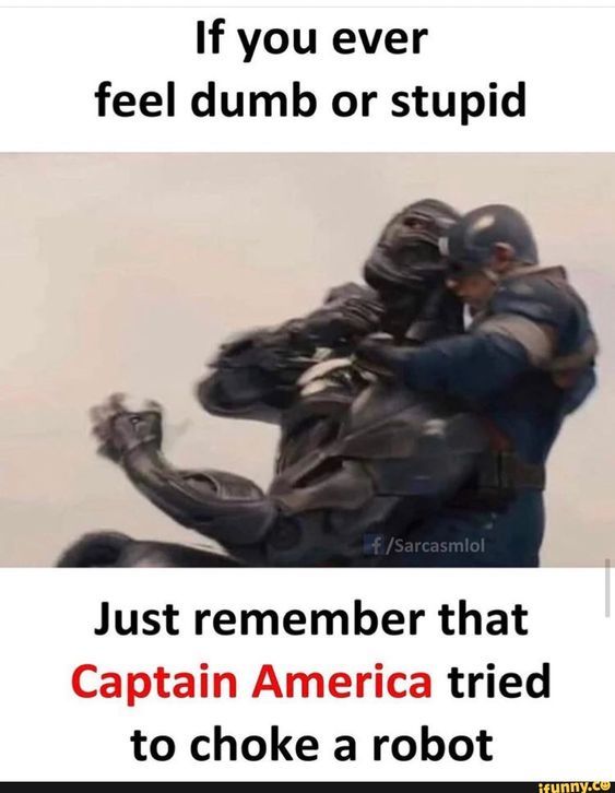 Captain America Chokes Robot Meme