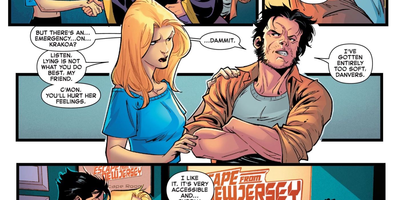 Captain Marvel Wolverine comic