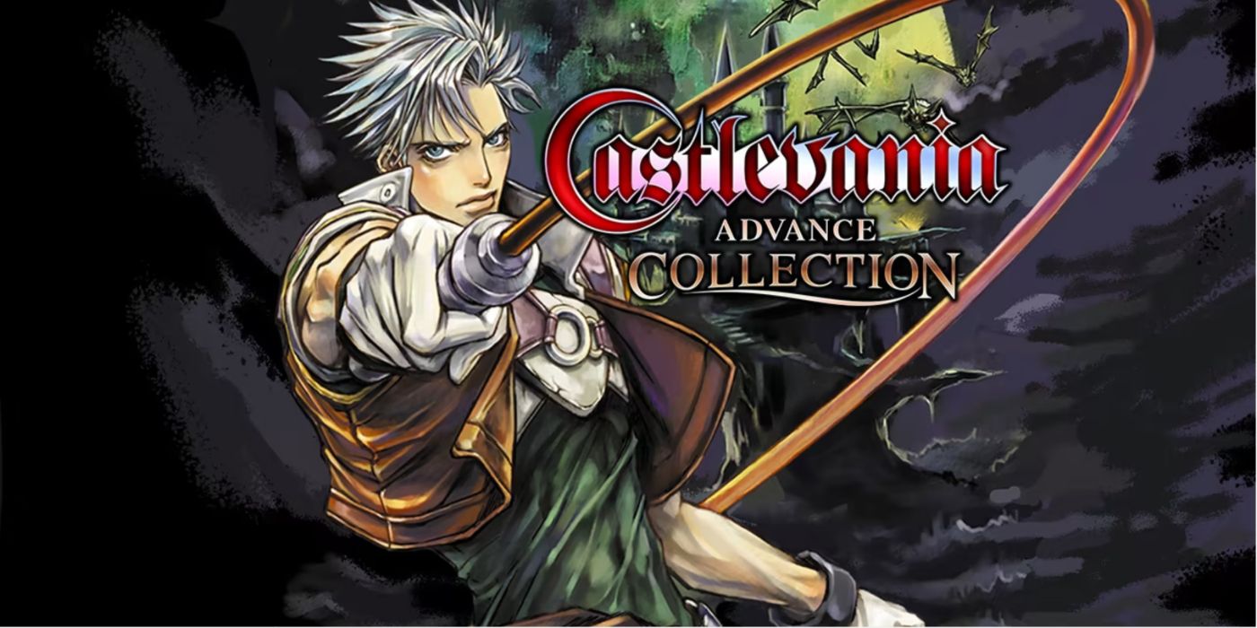 Circle of the Moon's Nathan Graves wielding his whip in Castlevania Advance Collection key art.
