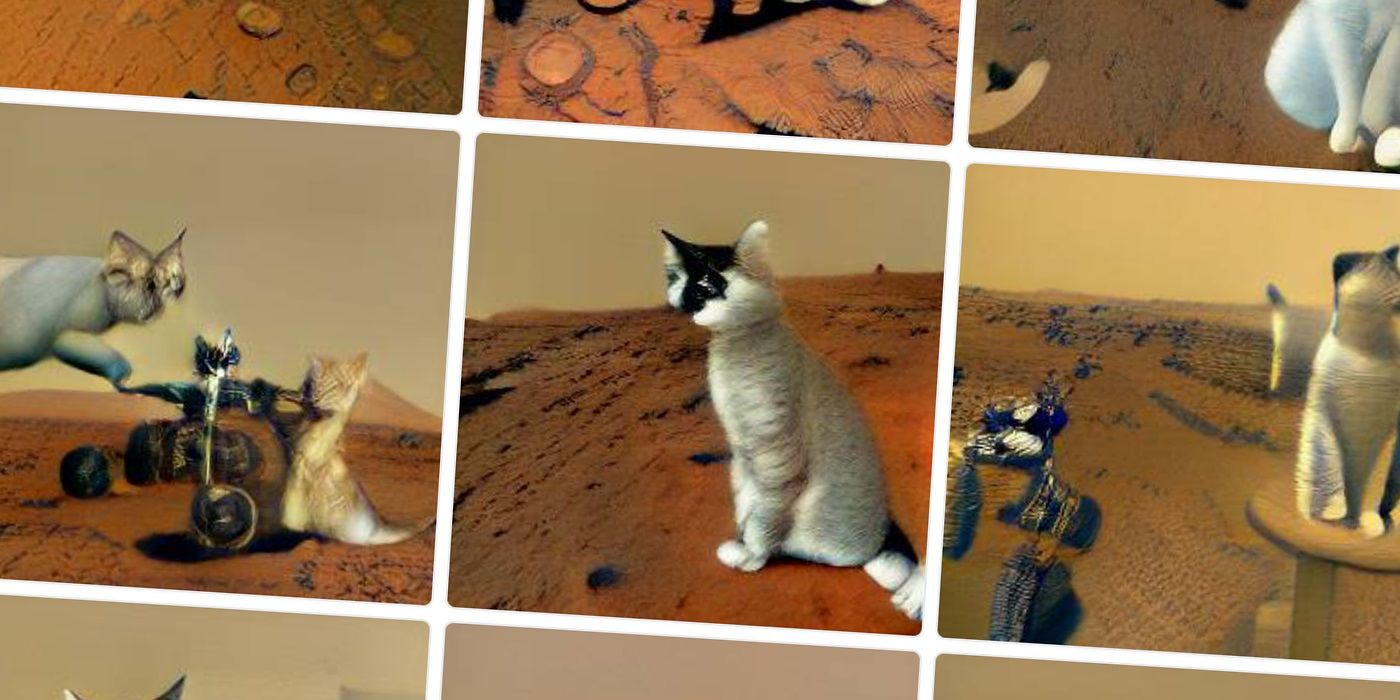 Cats on Mars Dall-e mini