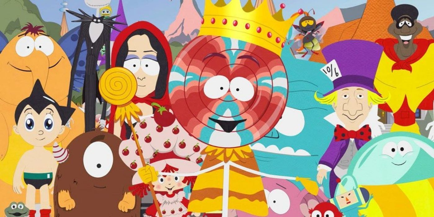 Characters from multiple franchises cameo-ing in South Park.
