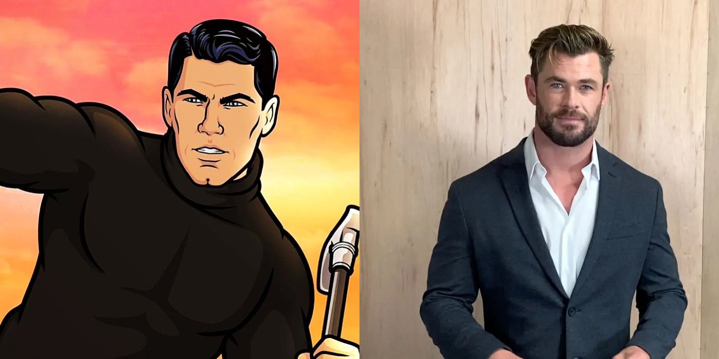 Sterling Archer from Archer and Chris Hemsworth