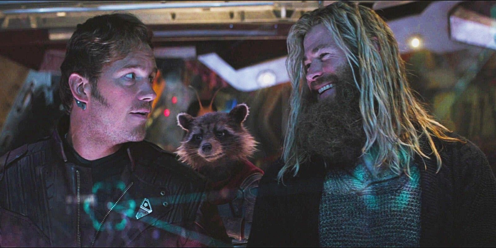 Chris Pratt and Chris Hemsworth in Avengers Endgame