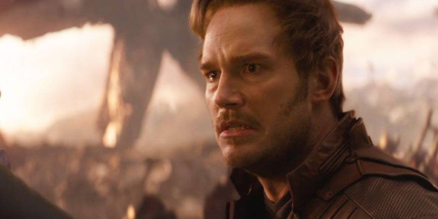 Chris Pratt como Senhor das Estrelas em Vingadores Guerra Infinita