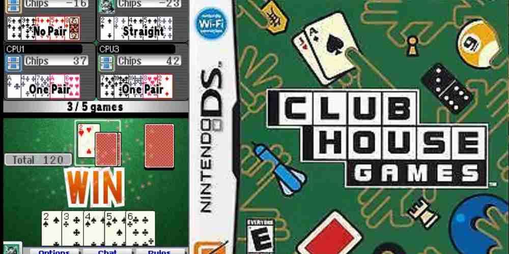The original Clubhouse Games for DS has games like cards.