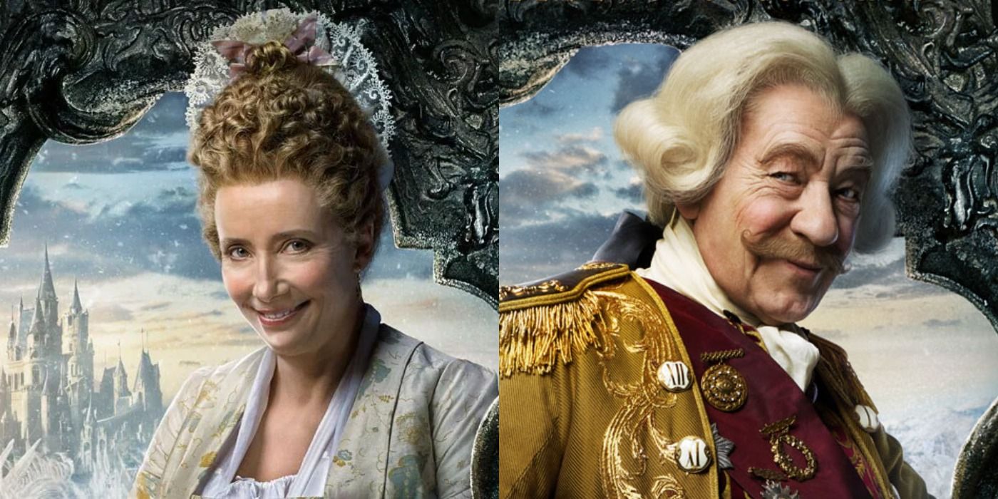 Cogsworth and Mrs. Potts as they appeared in the Beauty and the Beast Remake