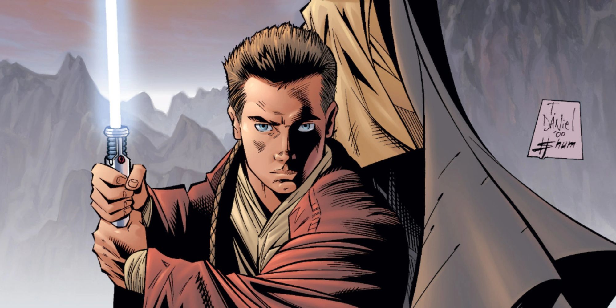 Obi-Wan wields his lightsaber in Star Wars comics.
