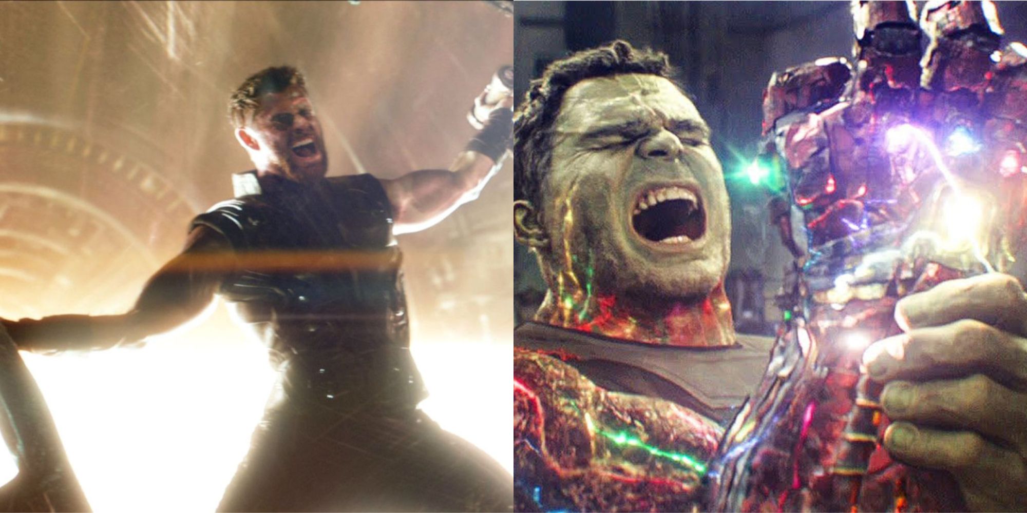 Hulk and Thor screaming in pain in The Avengers