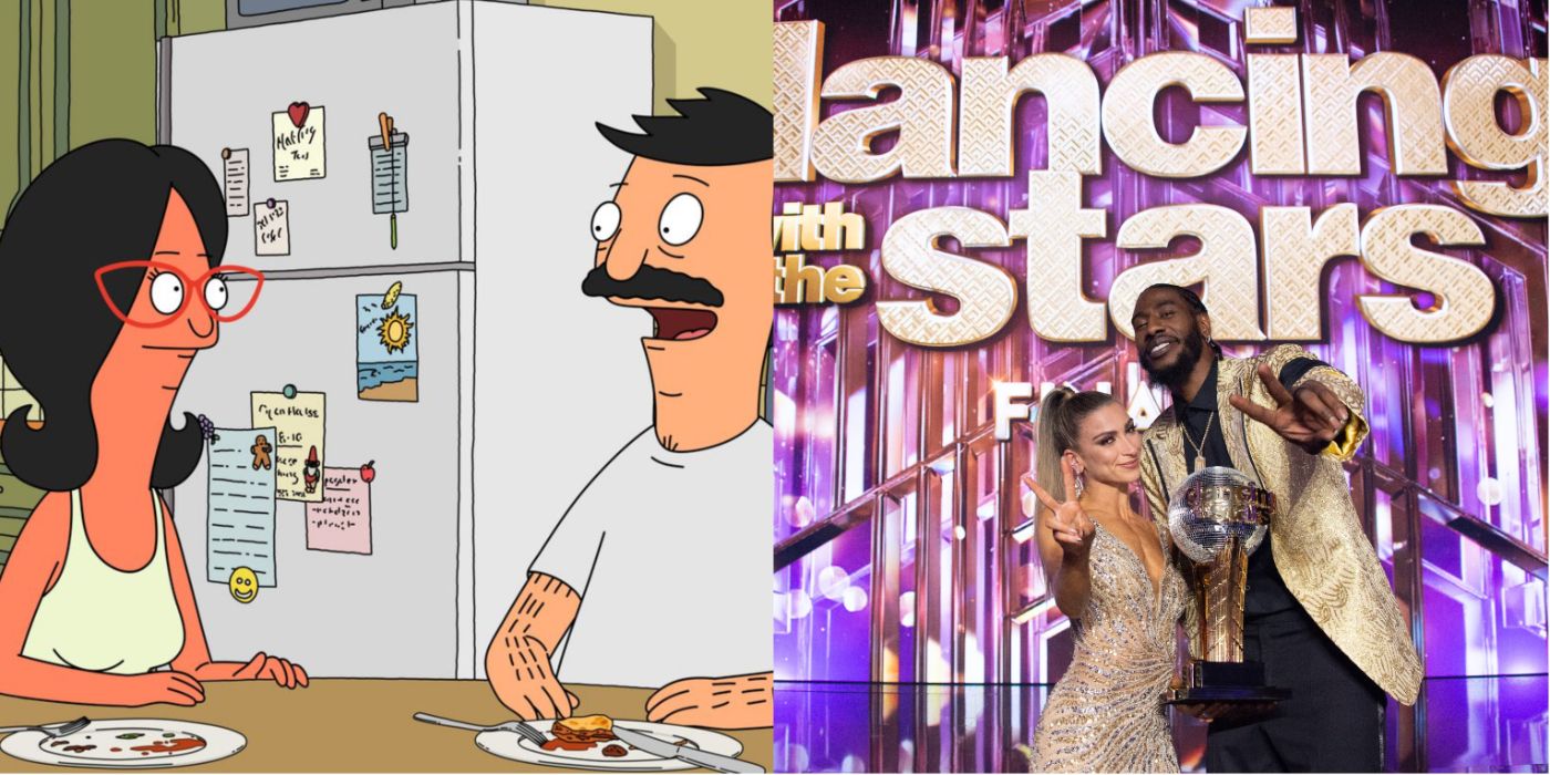 Split image of Bob's Burgers and Dancing with the Stars