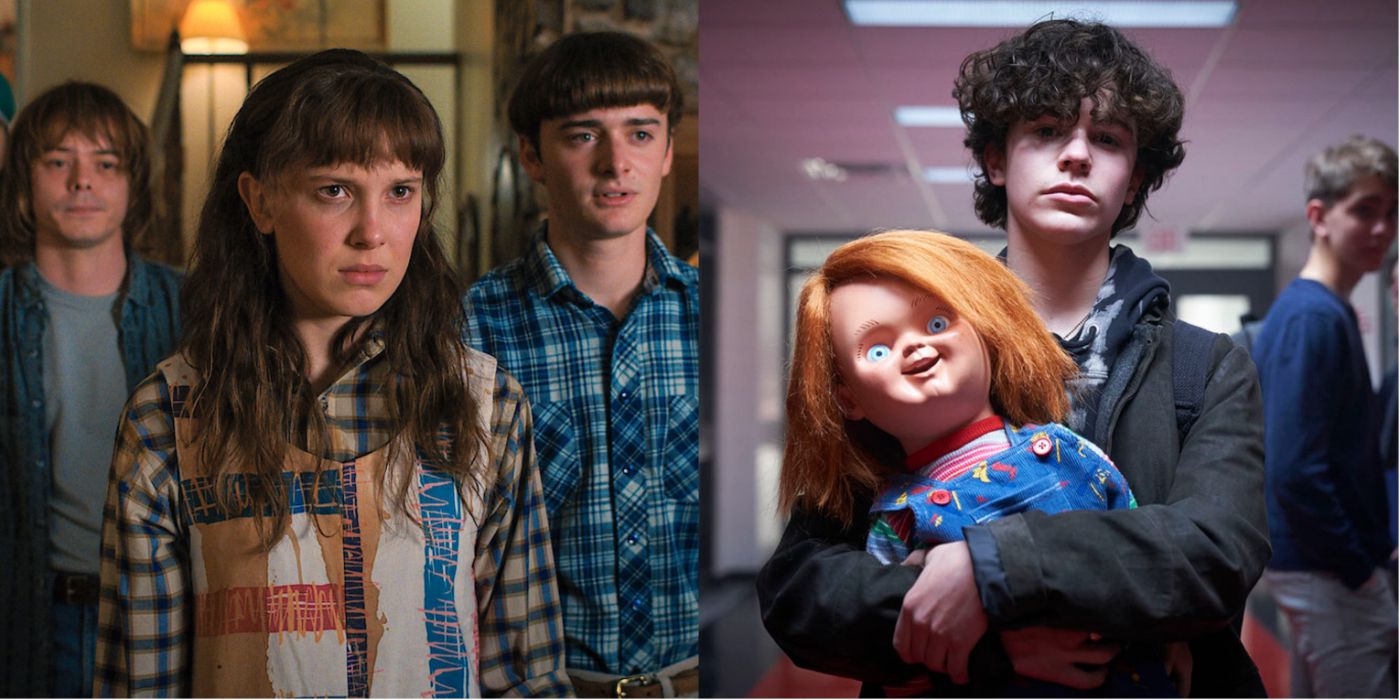 Split image of Stranger Things and Chucky