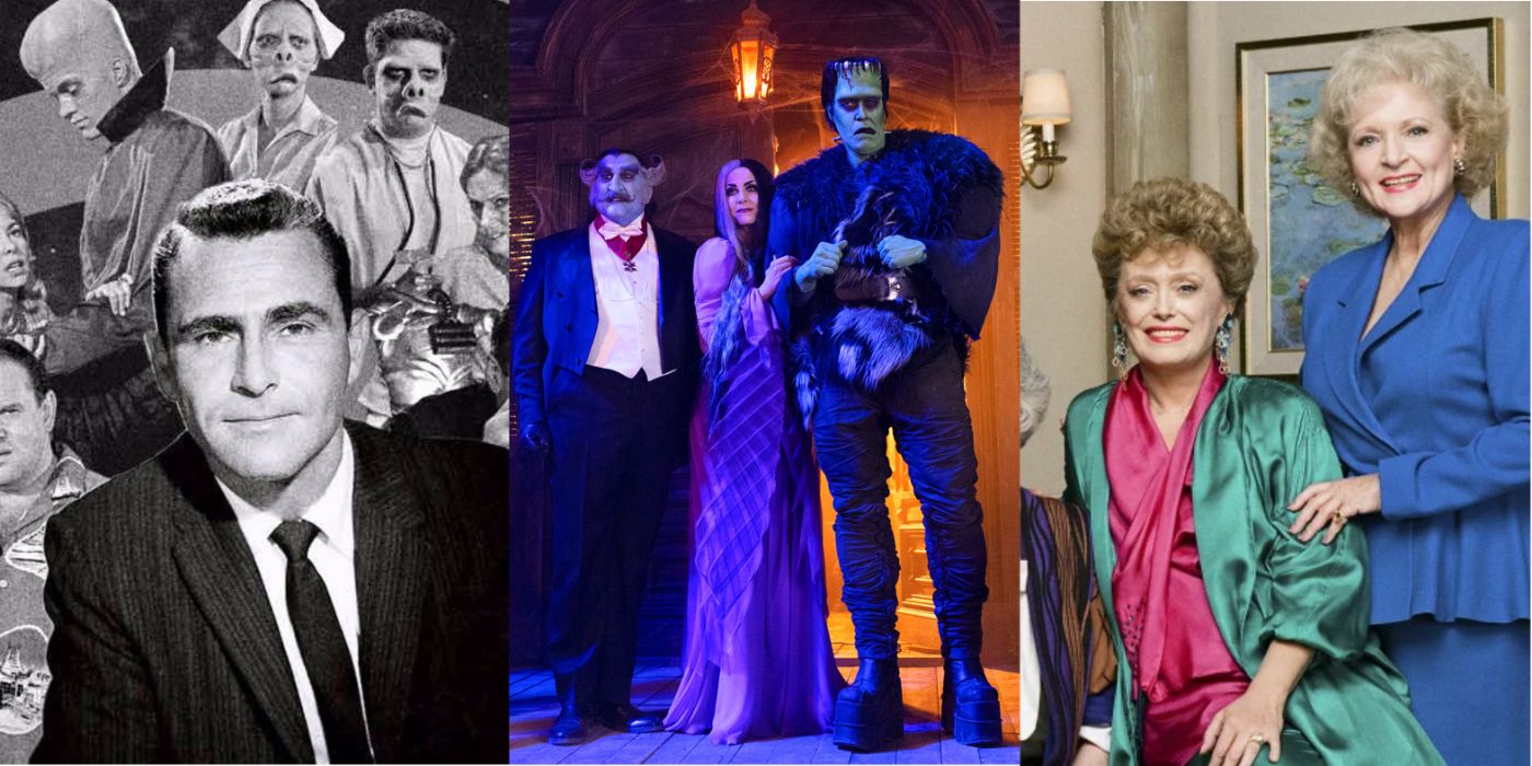 Split image of The Twilight Zone, The Munsters and Golden Girls