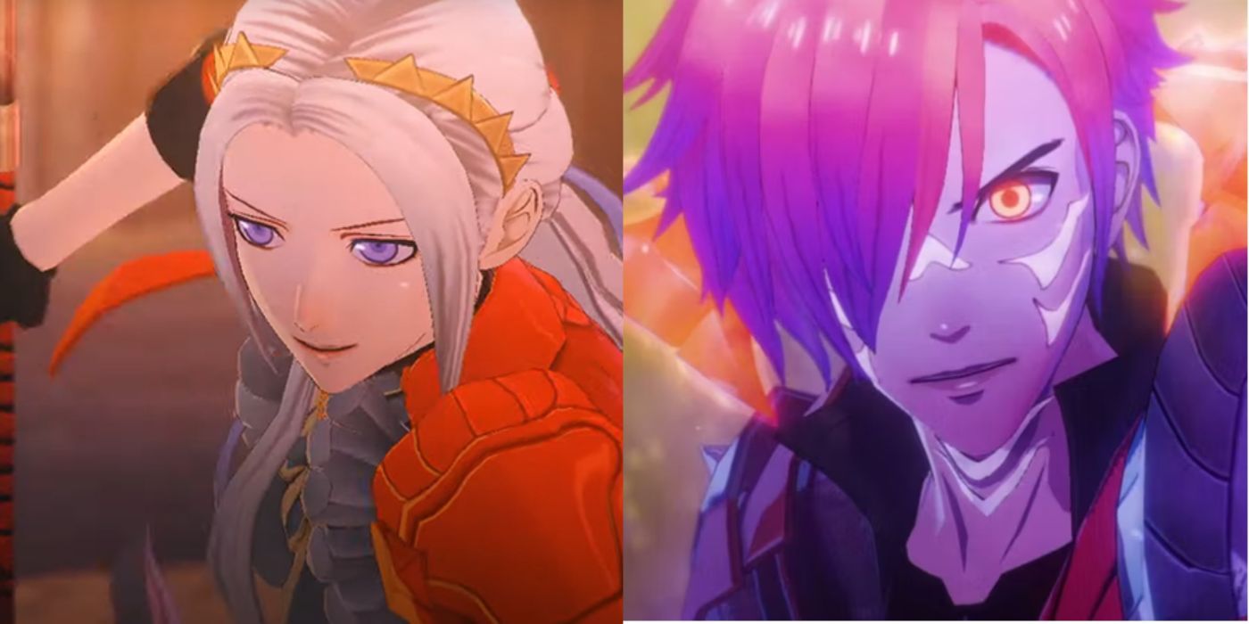 split image of shez and edelgard from Fire Emblem
