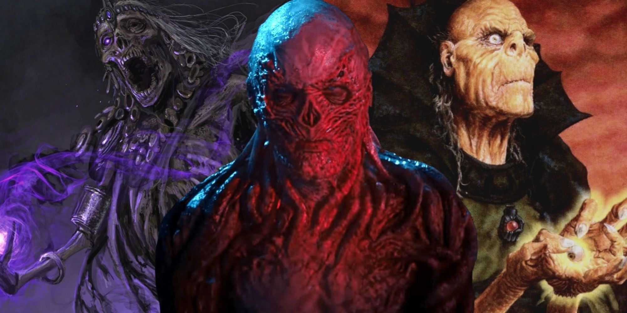 Collage of Vecna from Dungeons and Dragons and Stranger Things season 4