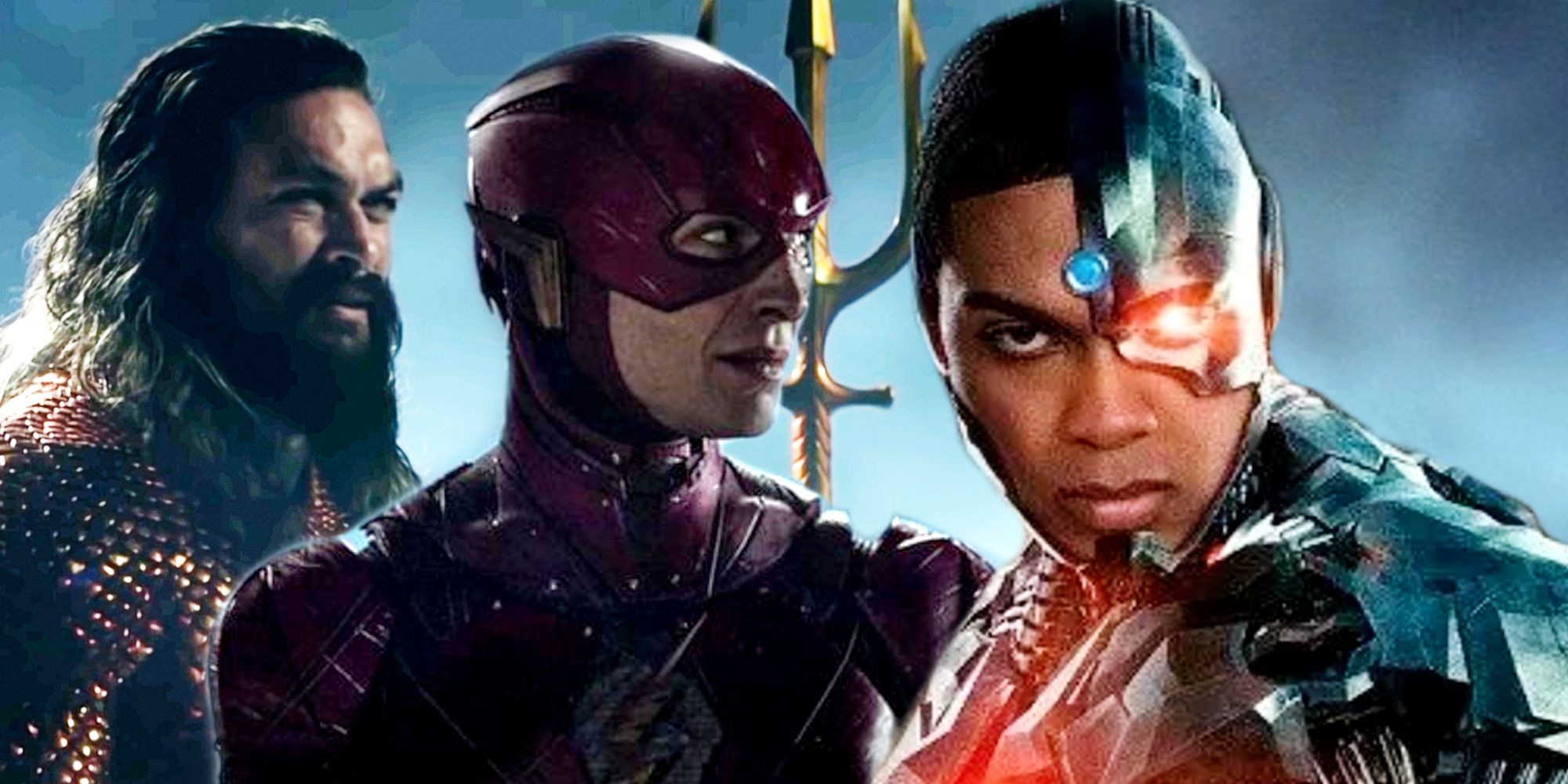 Cyborg, Flash, and Aquaman in the Justice League Peacemaker Cameo