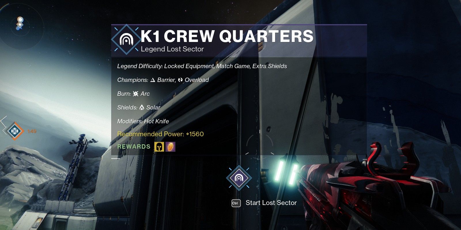 Destiny 2 K1 Crew Quarters Lost Sector Guide