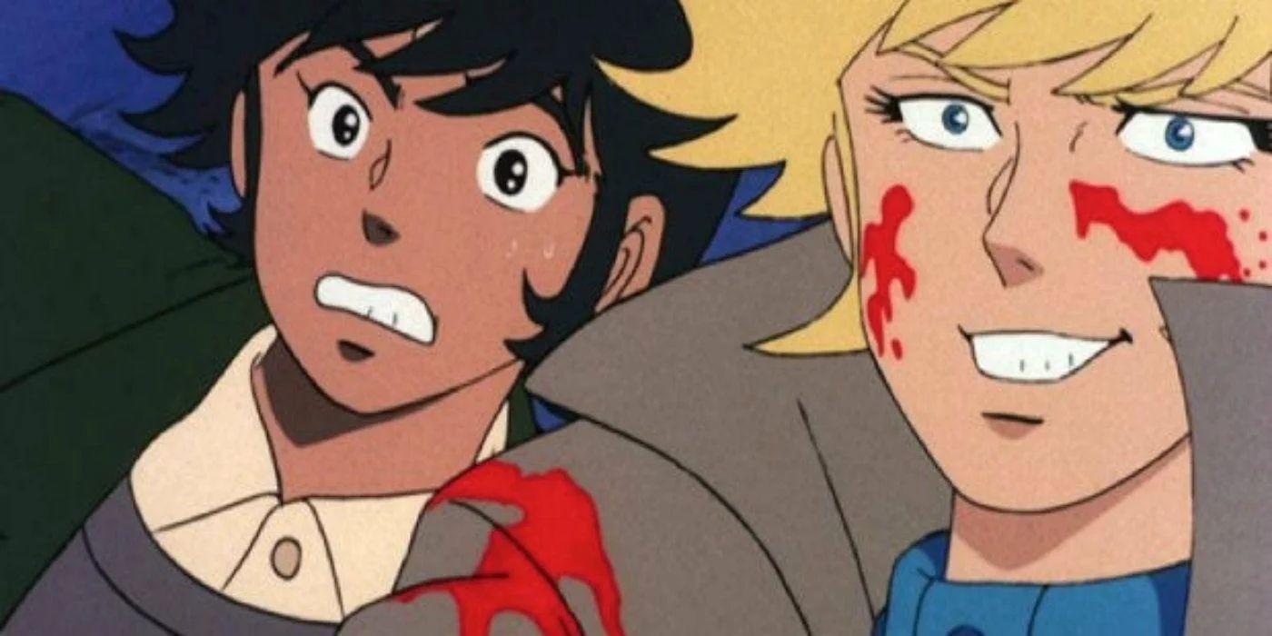 A still from the anime series Devilman.