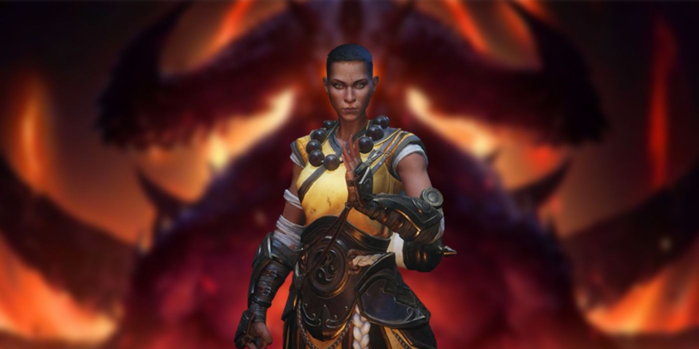 Diablo Immortal Monk with Blurred Background