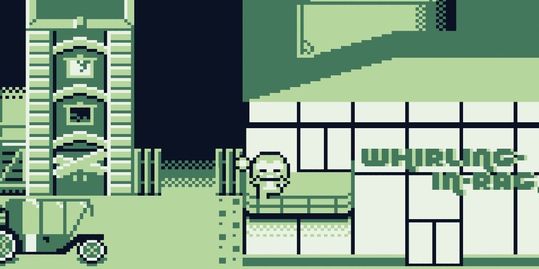 A screenshot of the fan-made Game Boy demake of Disco Elysium.