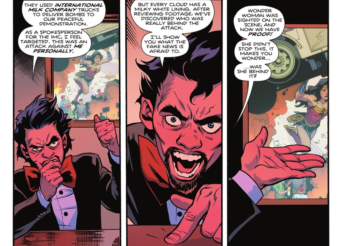Dr. Psycho defames Wonder Woman.