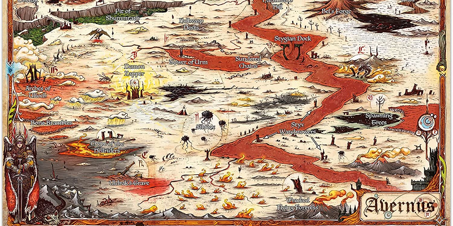 Map of Avernus from Dungeons &amp; Dragons Baldurs Gate: Descent into Avernus