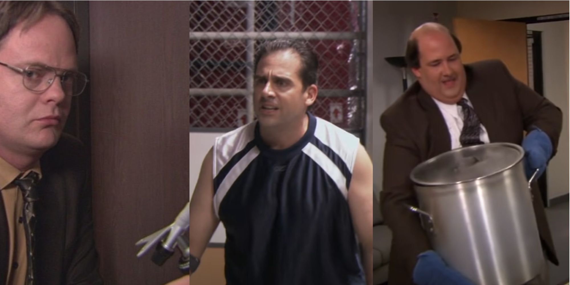 Main feature image showing Dwight Schrute Michael Scott and Kevin Malone from The Office