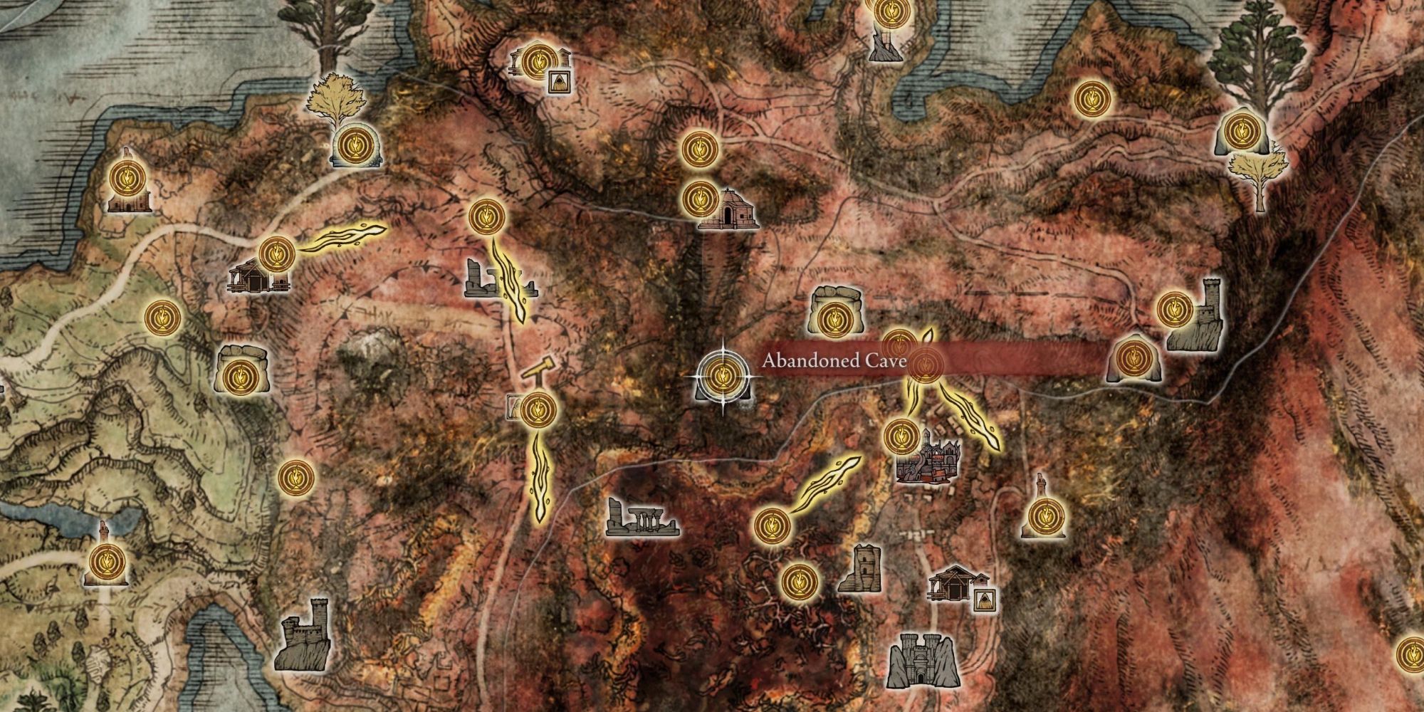 Elden Ring Abandoned Cave Map