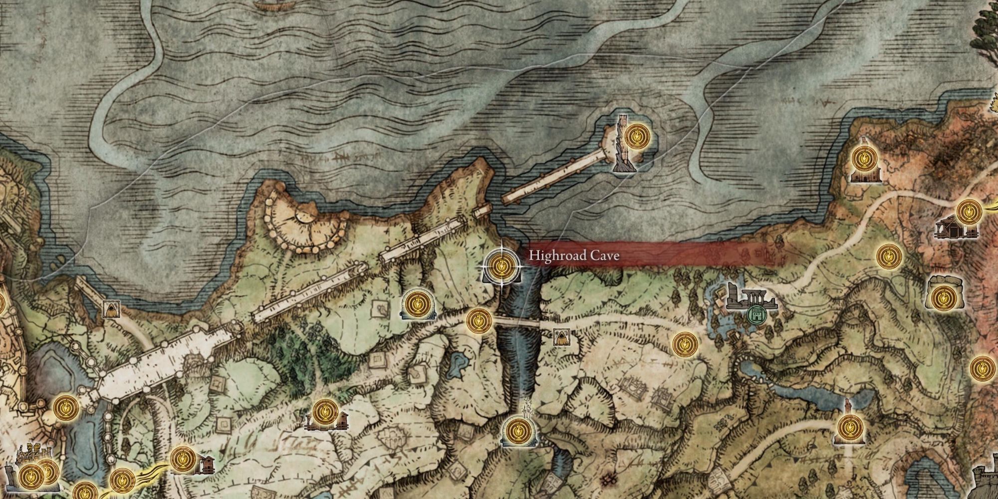 Elden Ring Highroad Cave Map