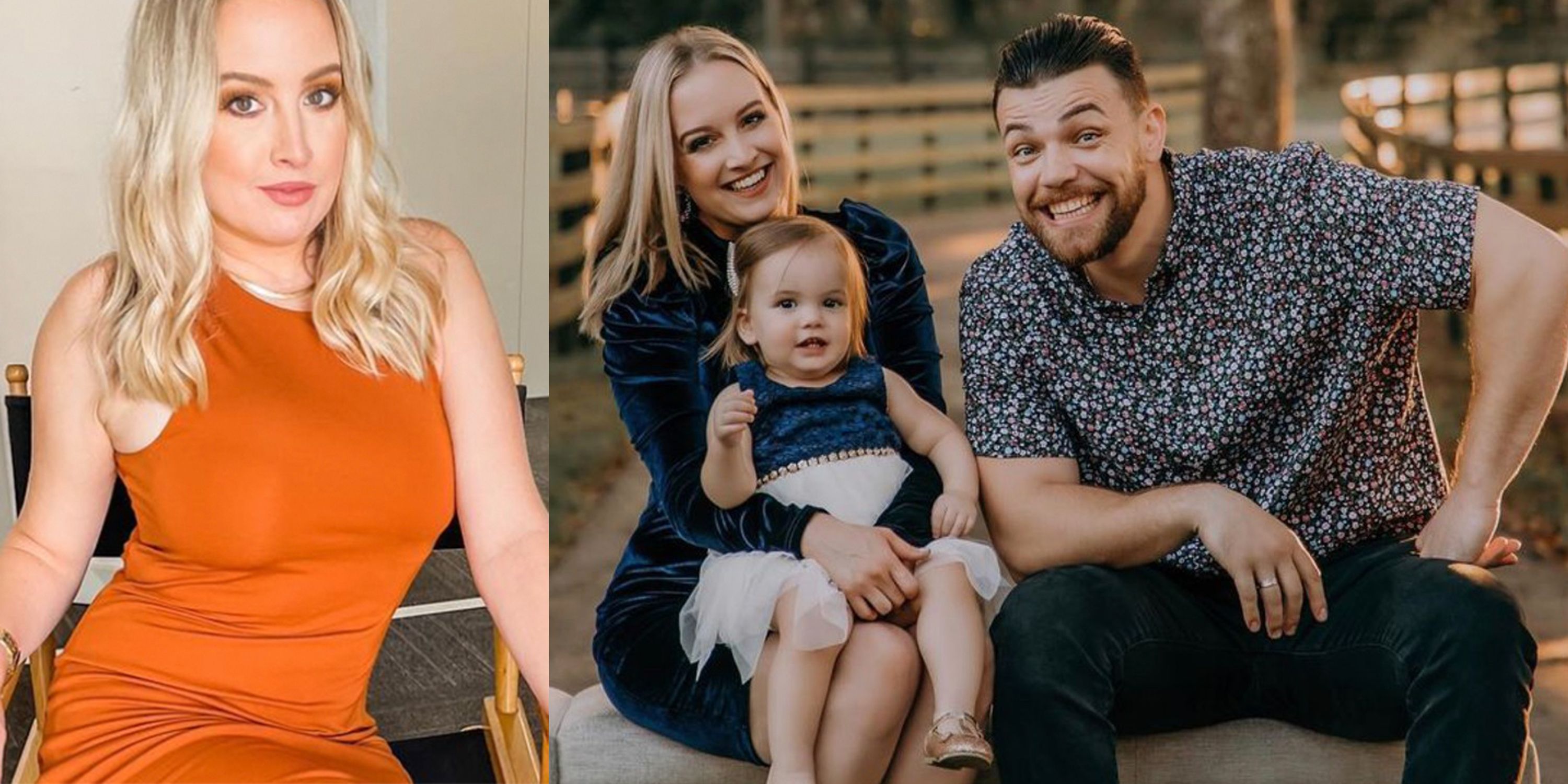 Elizabeth Libby Potthast Castravet with Andrei and Daughter 90 Day Fiance Split Image