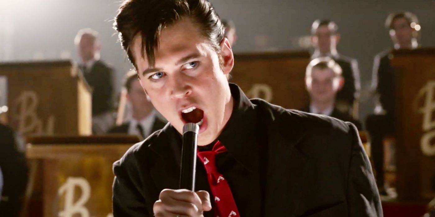 Austin Butler singing in Elvis.
