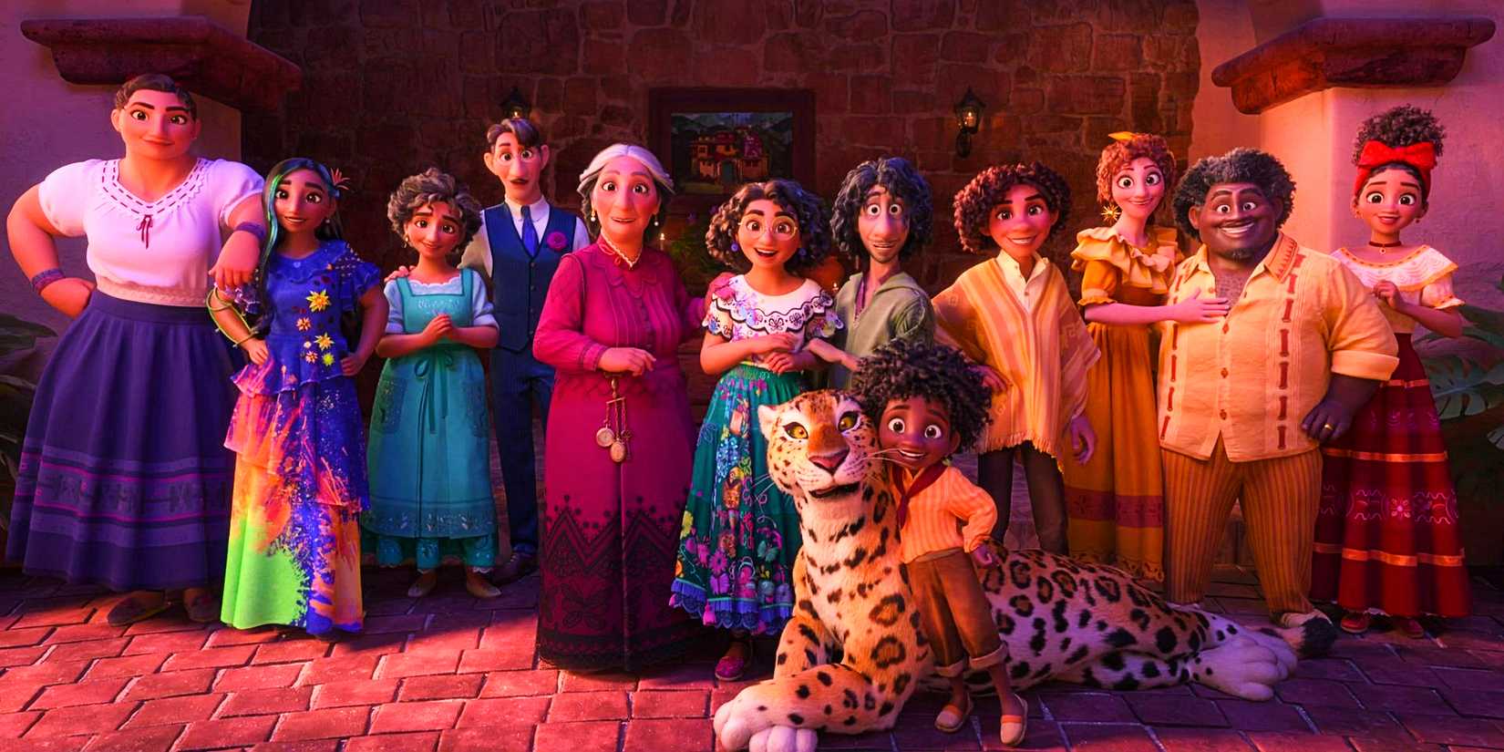 Encanto Madrigal family poses for photo