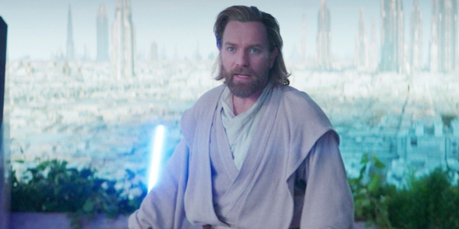 Ewan McGregor as Obi-Wan Kenobi in a flashback
