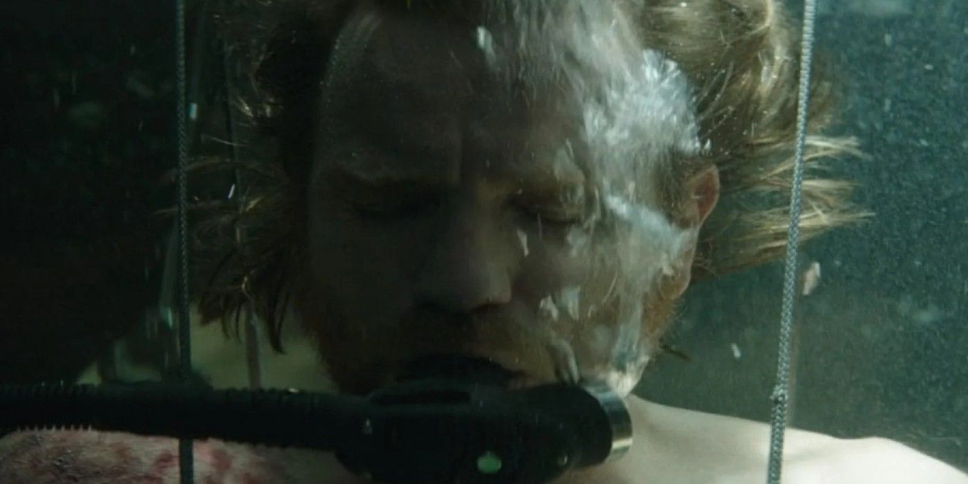 Ewan McGregor as Obi Wan Kenobi in bacta tank