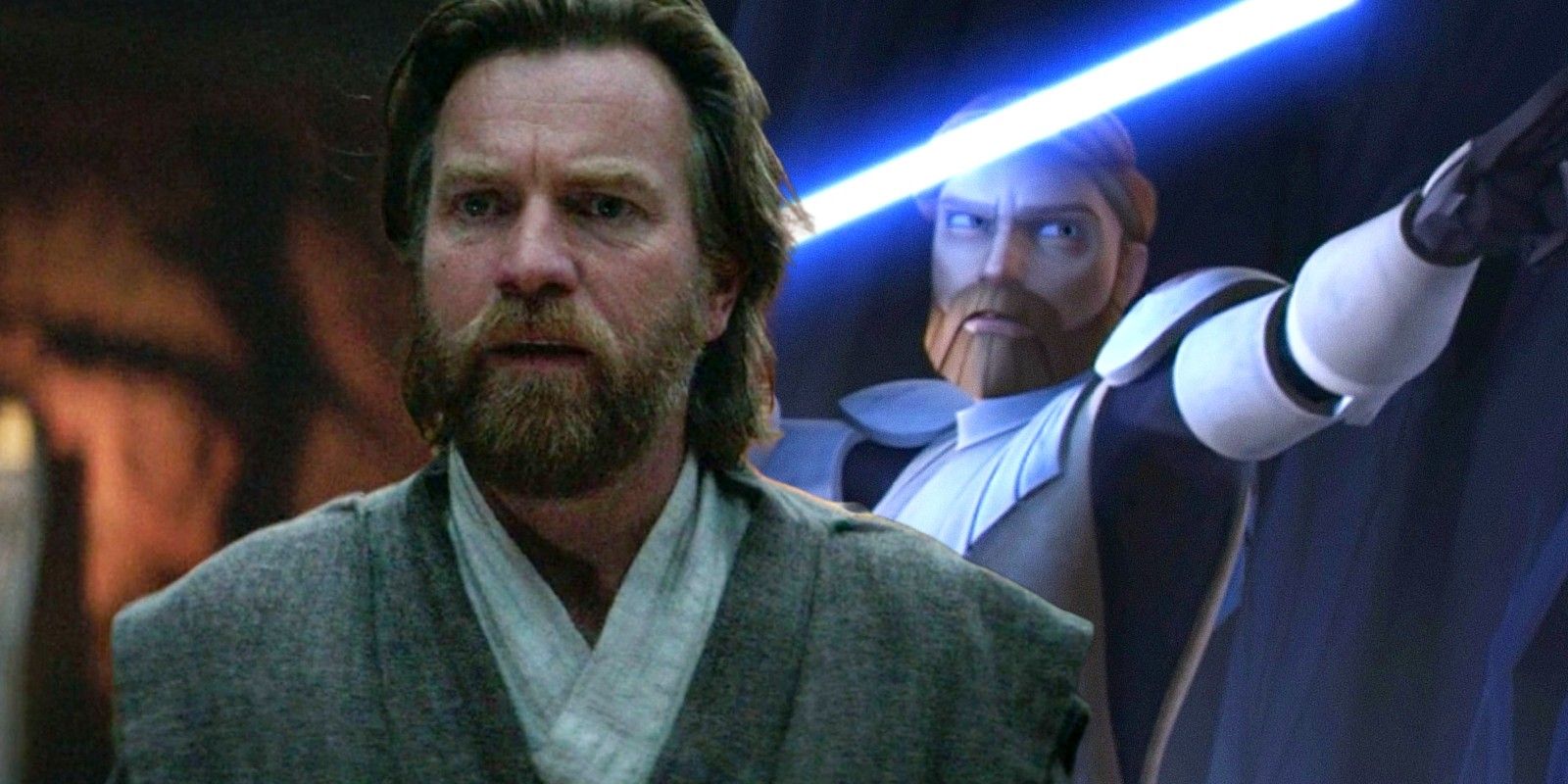 Ewan McGregor as Obi-Wan Kenobi with General Kenobi from The Clone Wars