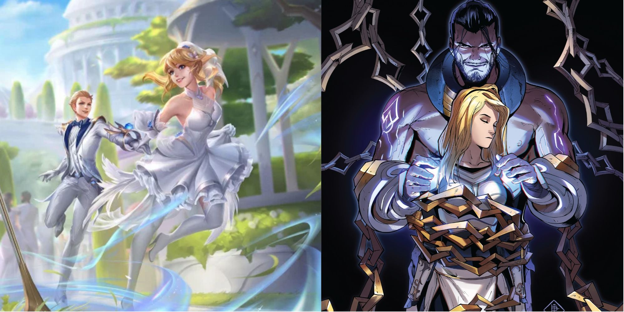 Ezreal Sylas and Lux from League of Legends