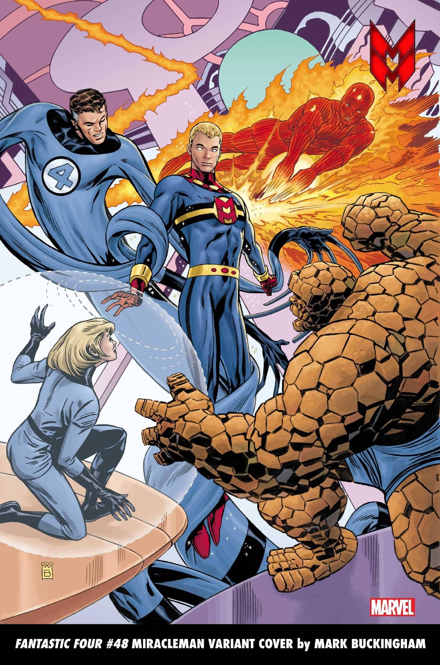 FANTASTIC FOUR 48 MIRACLEMAN VARIANT COVER by MARK BUCKINGHAM