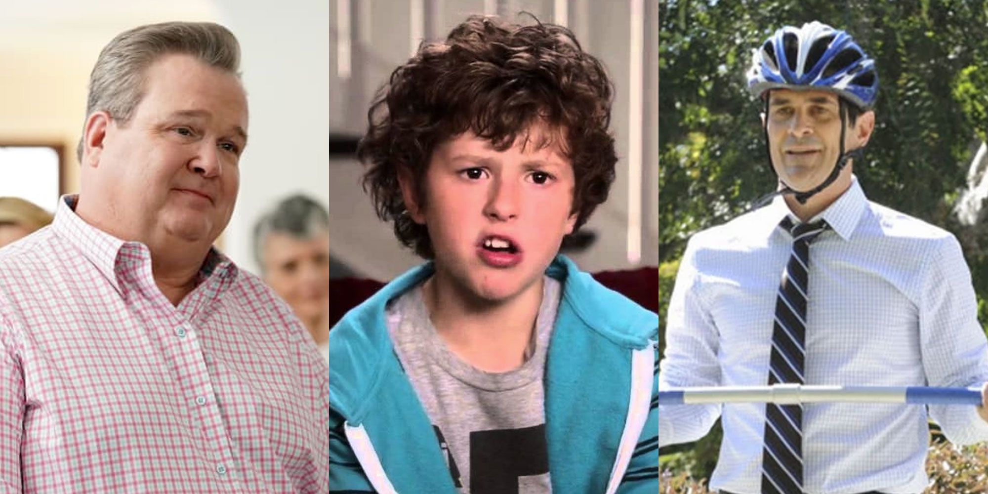 Three side by side images from Modern Family.