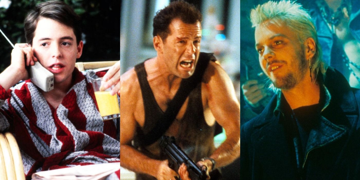 Feature Image with Ferris Bueler's Day Off, Die Hard and The Lost Boys