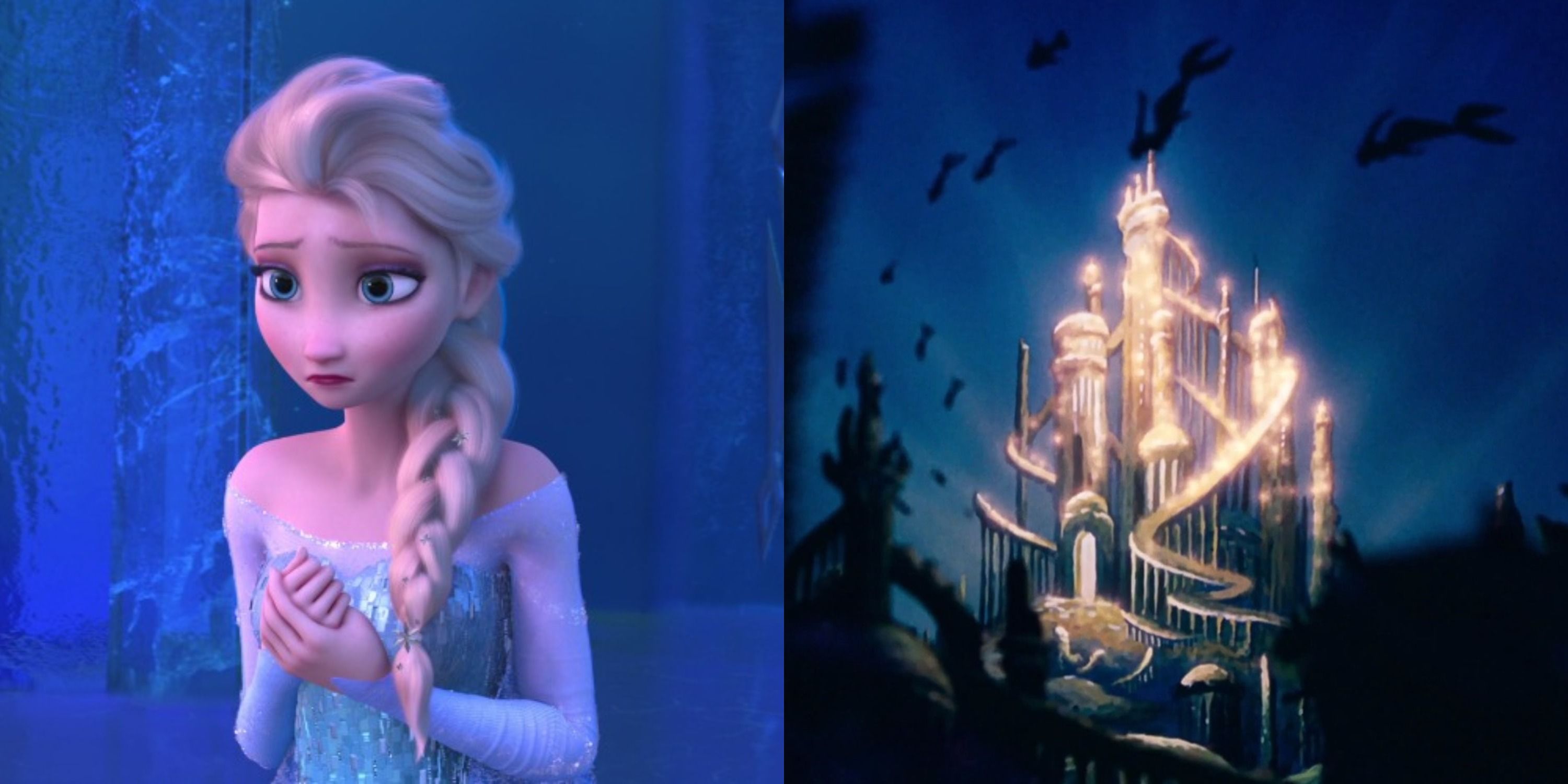 Featured image Elsa in her Ice Palace and King Triton Palace in The Little Mermaid