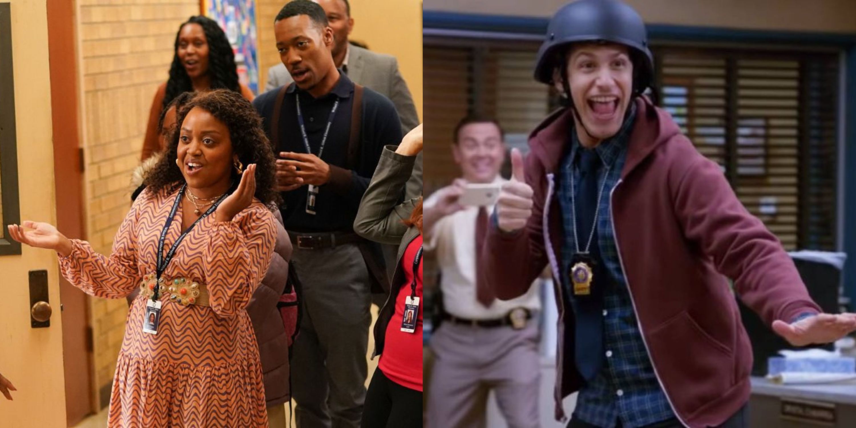 Featured image Janine in Abbott Elementary and Jake Peralta in Brooklyn 99