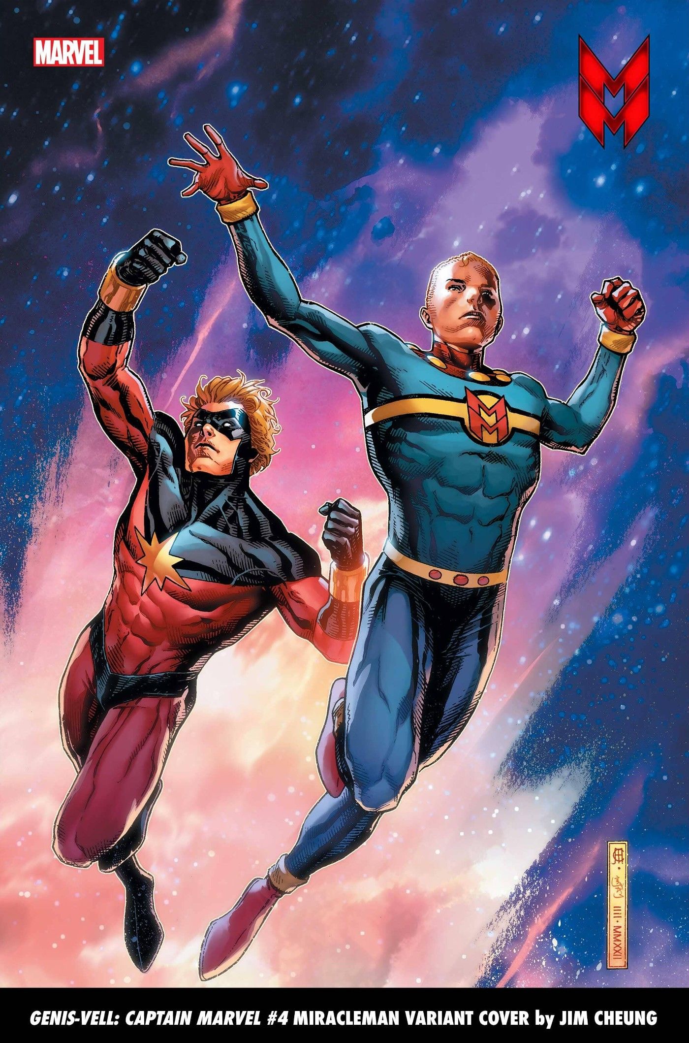 GENIS-VELL CAPTAIN MARVEL 4 MIRACLEMAN VARIANT COVER by JIM CHEUNG
