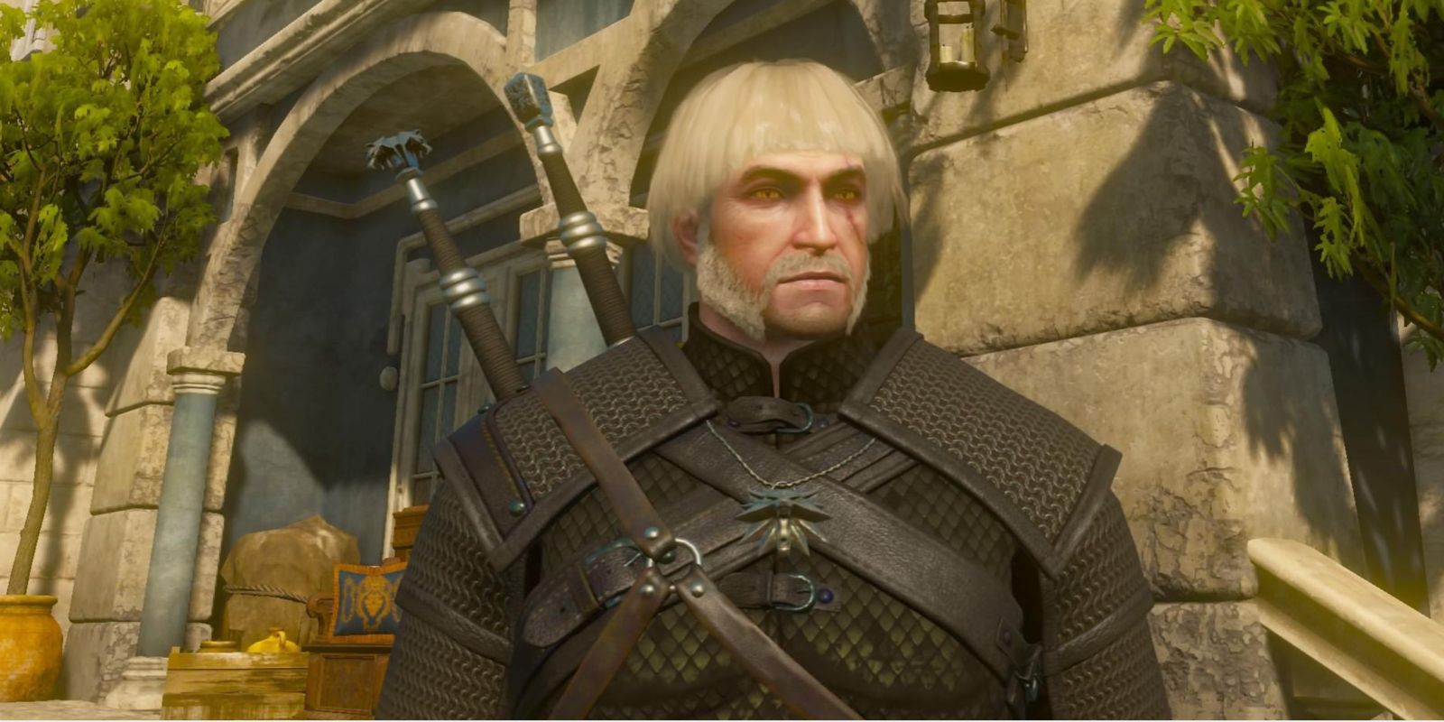 Geralt with a page-boy haircut