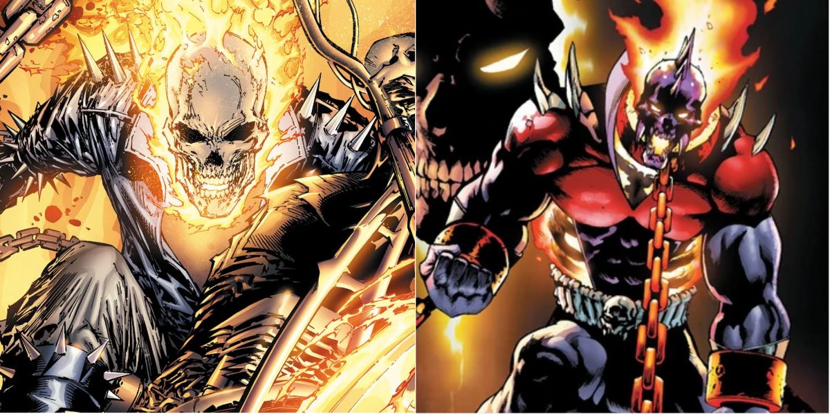 Ghost Rider and Vengeance look on in Marvel Comics 