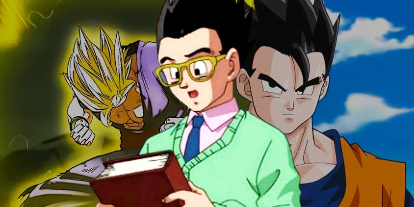 Gohan depicted as a Super Saiyan Warrior and Scholar