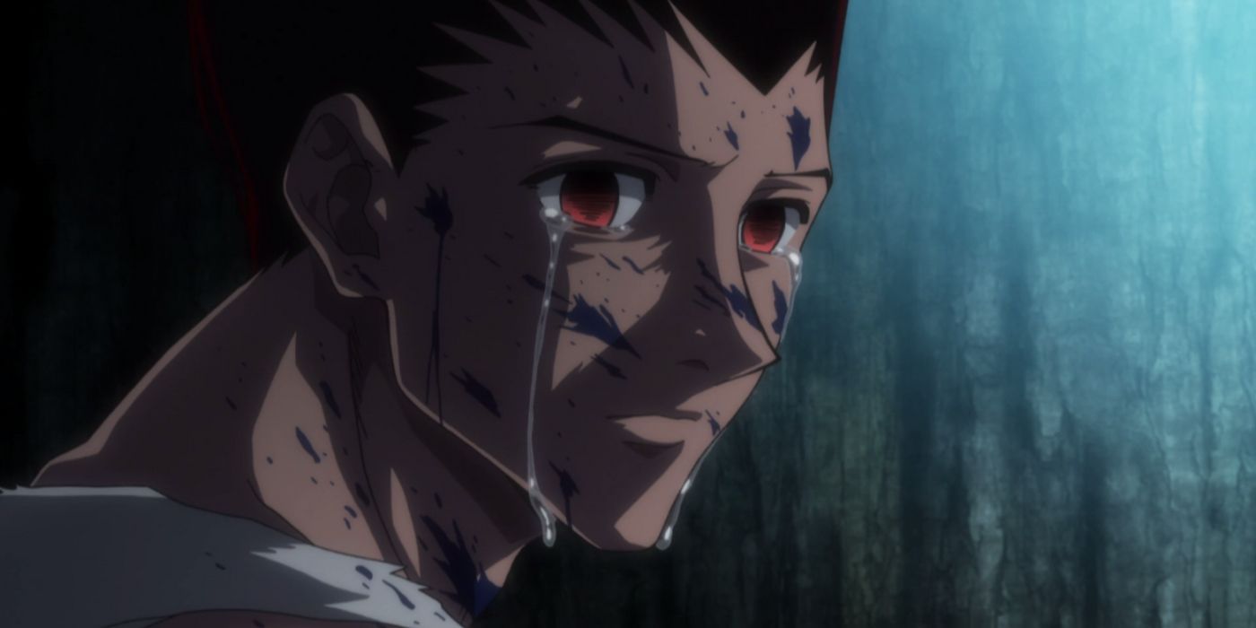 Adult side crying in hunter x hunter.
