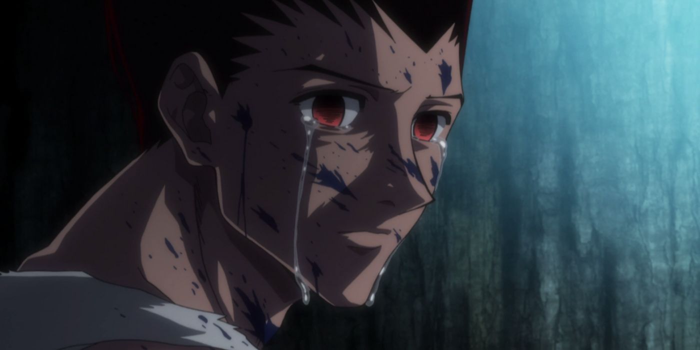 Adult Gon crying in Hunter x Hunter.