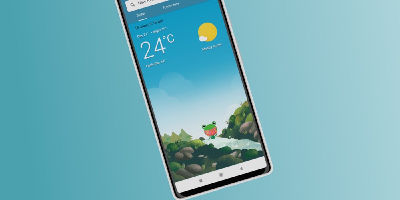 Google Weather App With Froggy