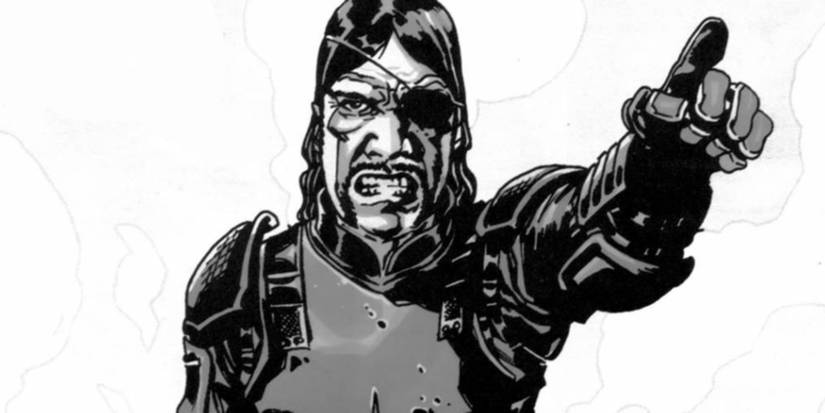 Governor pointing to battle in the Walking Dead comics