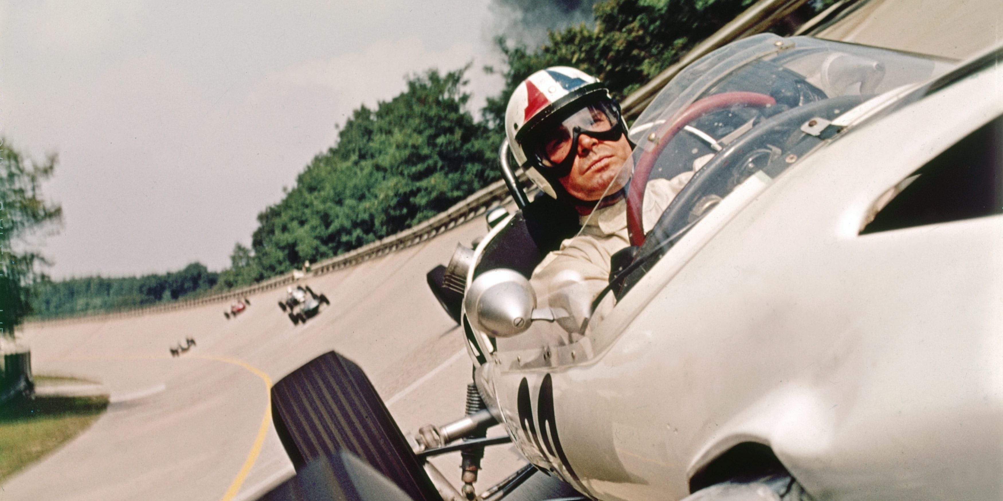 A scene from the Steve McQueen movie Grand Prix (1966)