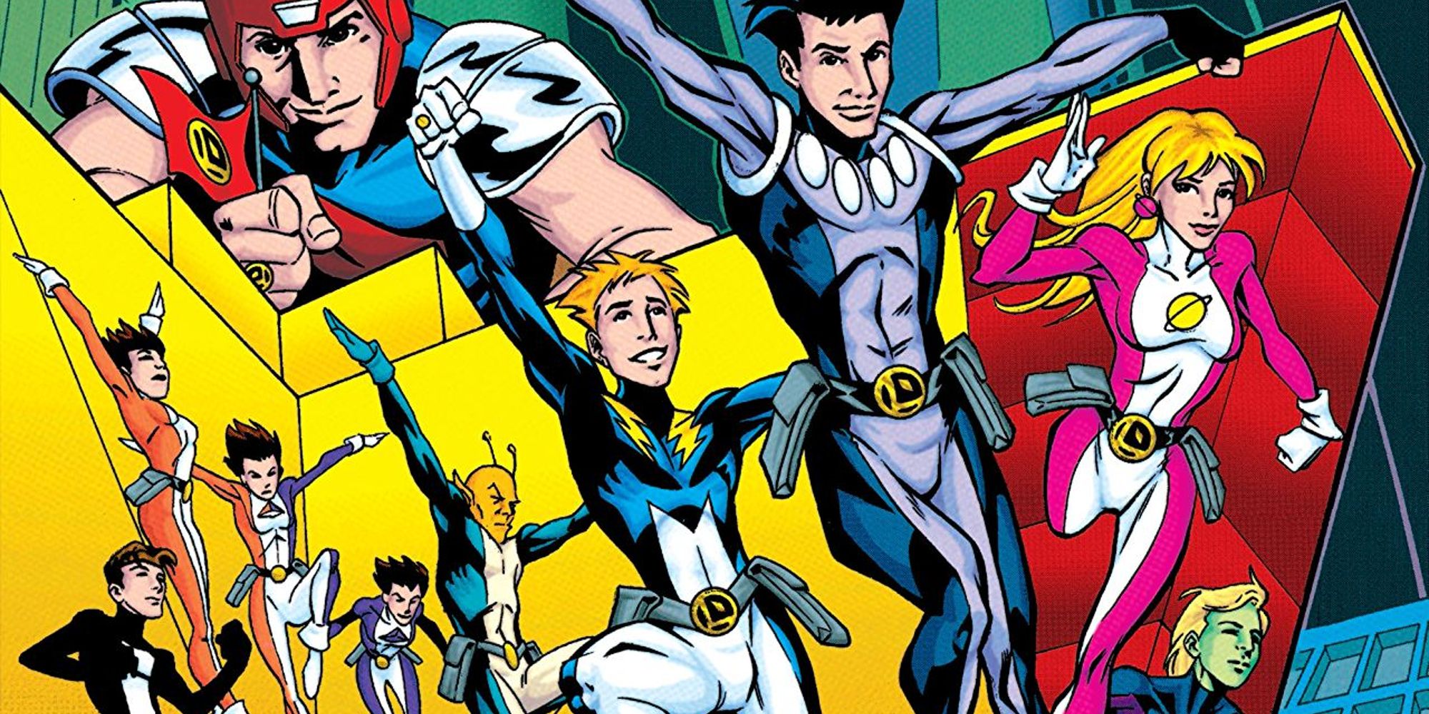Group shot of the Legion in the Legion Of Super-Heroes The Beginning Of Tomorrow