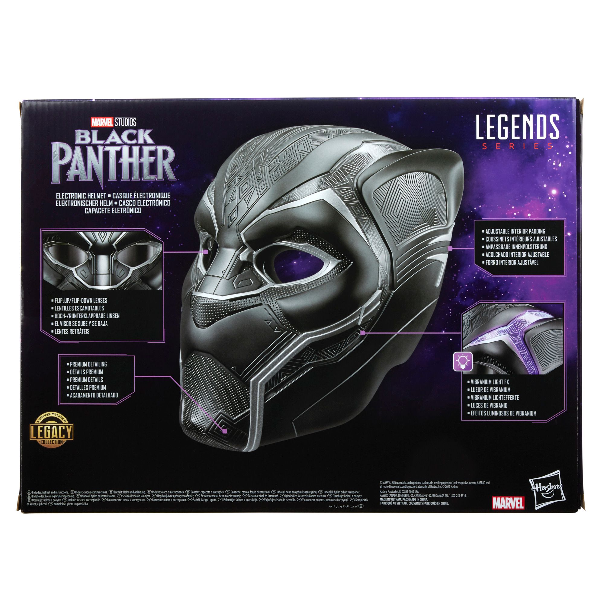 hasbro marvel legends series black panther electronic helmet